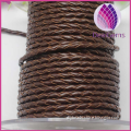 wholesale 3.0mm braided real leather cord for bracelet